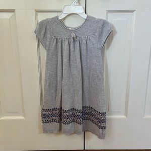 Grey Short sleeved sweater dress